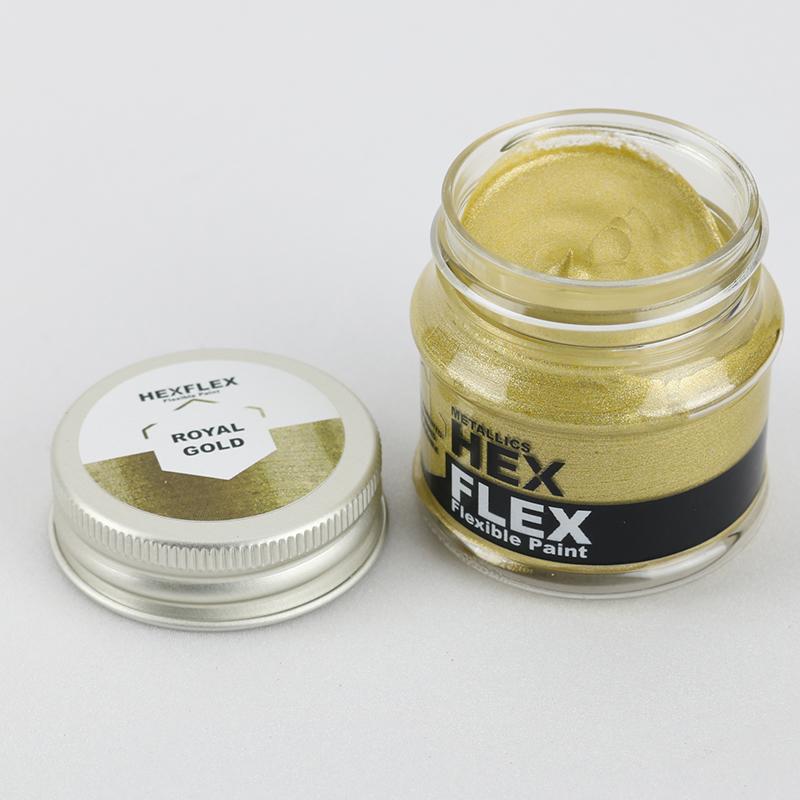 HEXFLEX METALLIC PAINTS ROYAL GOLD 50ml